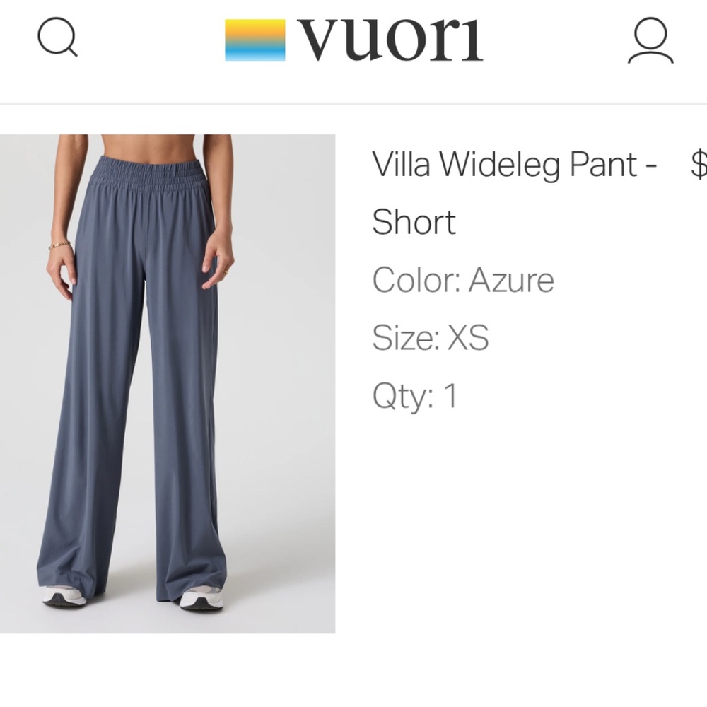 Vuori villa wide leg pants